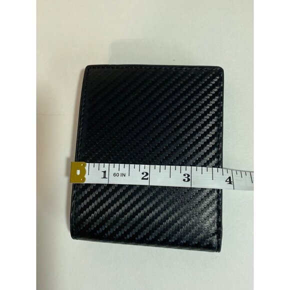 Men’s Bifold Black Wallet Interior Card Slots ID Window NWB - Picture 7 of 7